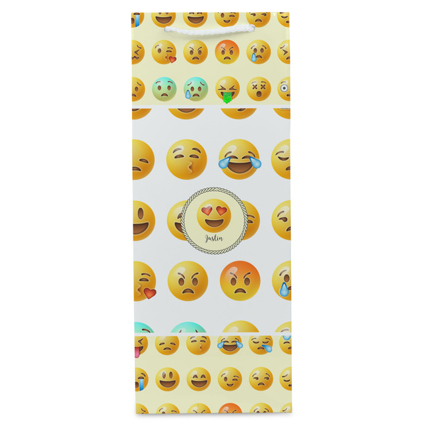 Emojis Wine Gift Bag - Matte - Front