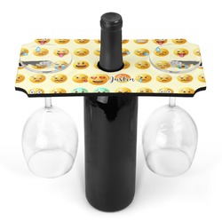 Emojis Wine Bottle & Glass Holder (Personalized)