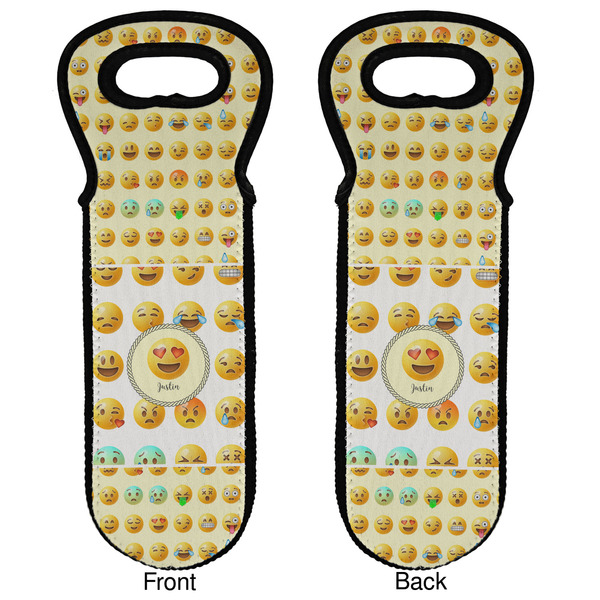 Emojis Wine Tote Front & Back