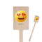 Emojis Wooden 6.25" Stir Stick - Rectangular - Closeup