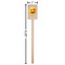 Emojis Wooden 6.25" Stir Stick - Rectangular - Dimensions