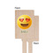 Emojis Wooden 6.25" Stir Stick - Rectangular - Single - Front & Back