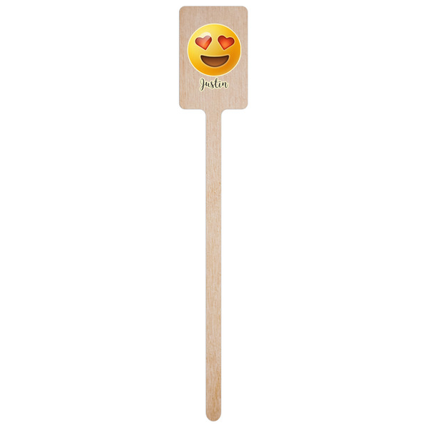 Emojis Wooden 6.25" Stir Stick - Rectangular - Single Stick