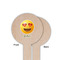 Emojis Wooden 6" Food Pick - Round - Single Sided - Front & Back