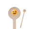 Emojis Wooden 6" Stir Stick - Round - Closeup