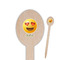 Emojis Wooden Food Pick - Oval - Closeup