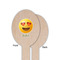 Emojis Wooden Food Pick - Oval - Single Sided - Front & Back