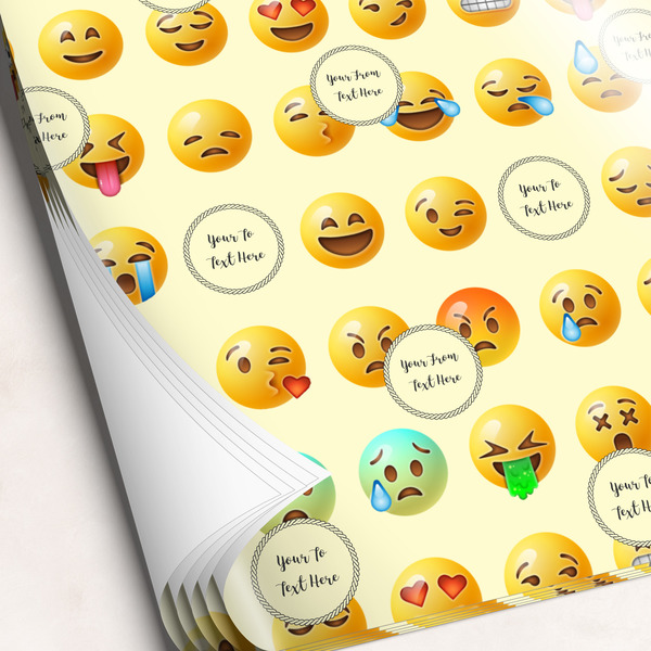 Custom Emojis Wrapping Paper Sheets (Personalized)