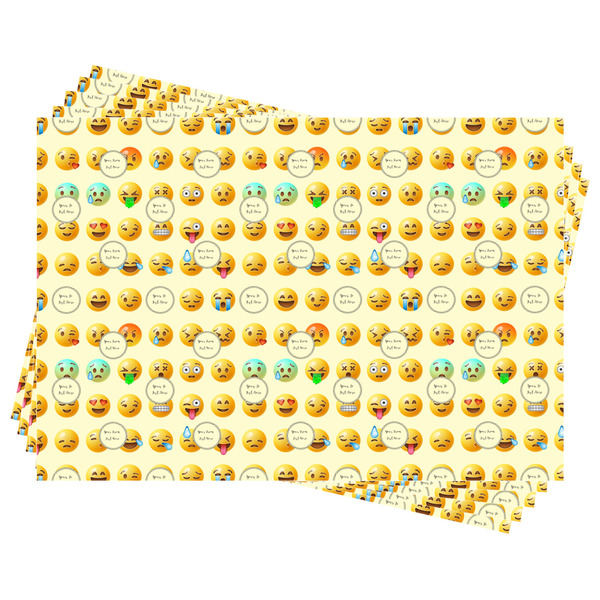 Emojis Wrapping Paper - Front & Back - Sheets Approval