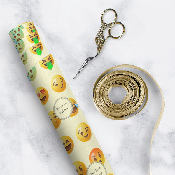 Emojis Wrapping Paper Roll - Matte - In Context