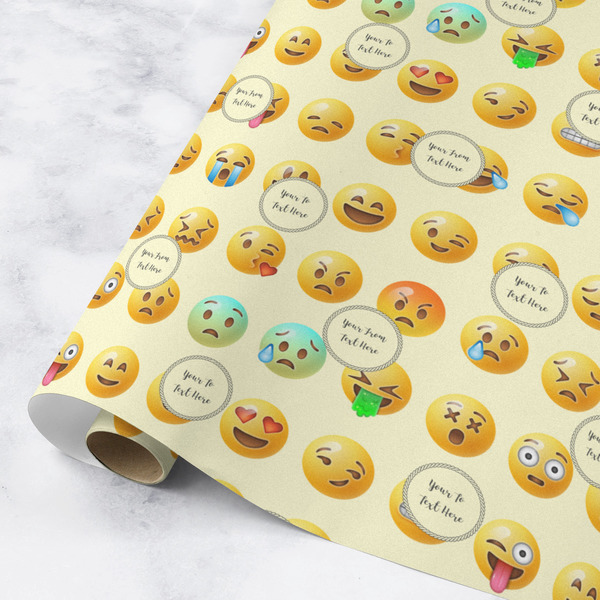 Custom Emojis Wrapping Paper Roll - Medium - Matte (Personalized)