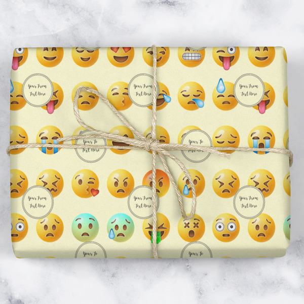 Emojis Wrapping Paper Roll - Matte - Wrapped Box