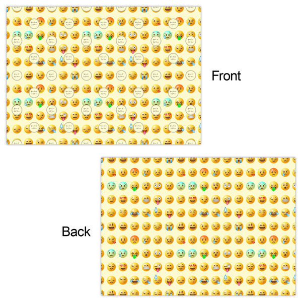 Emojis Wrapping Paper Sheet - Double Sided - Front & Back