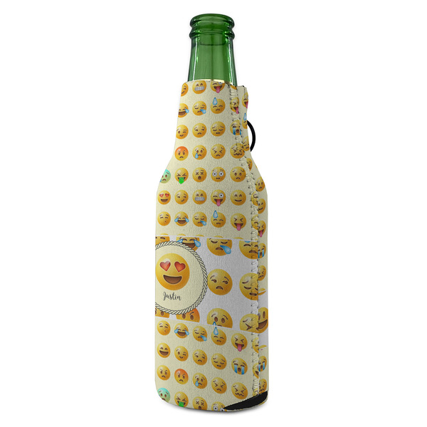 Emojis Zipper Bottle Cooler - ANGLE (bottle)