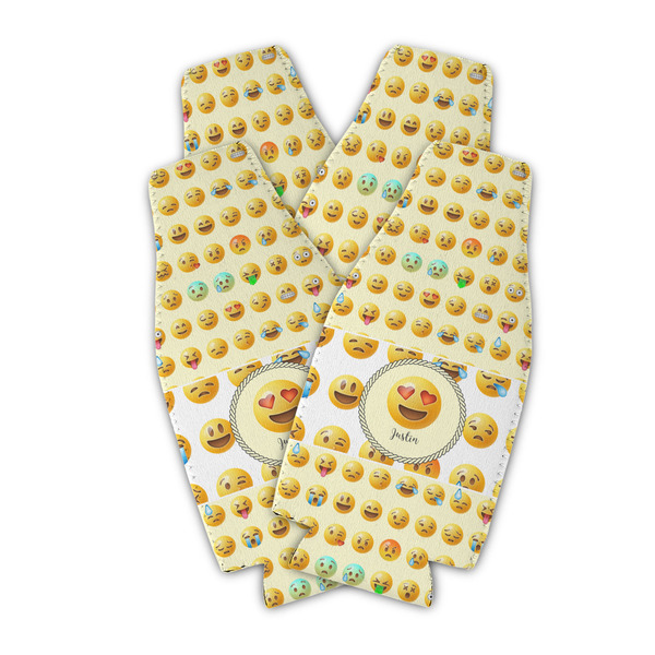 Custom Emojis Zipper Bottle Cooler - Set of 4 (Personalized)