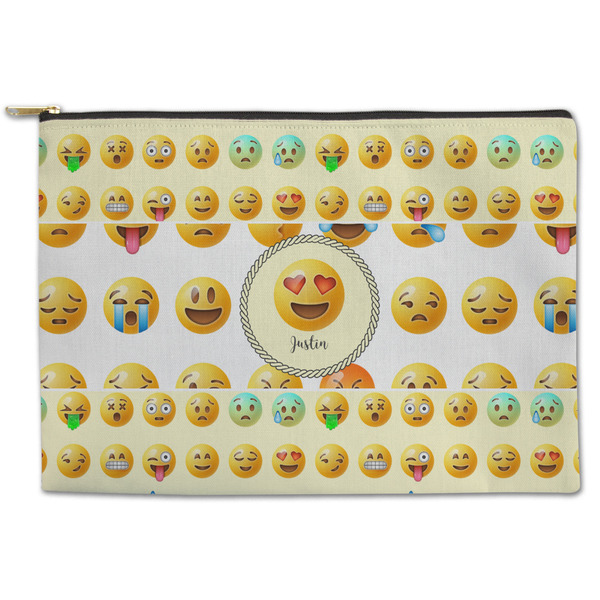 Custom Emojis Zipper Pouch - Large - 12.5"x8.5" (Personalized)