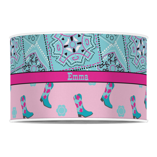 Cowgirl 12" Drum Lampshade - FRONT (Poly Film)