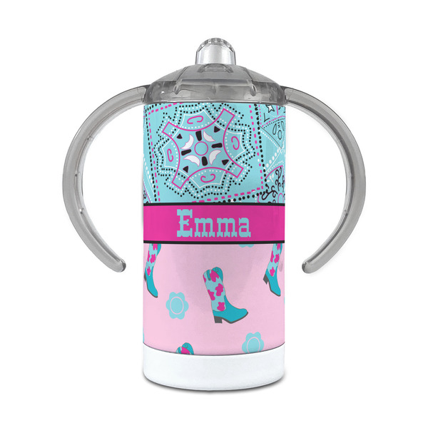 Custom Cowgirl 12 oz Stainless Steel Sippy Cup (Personalized)