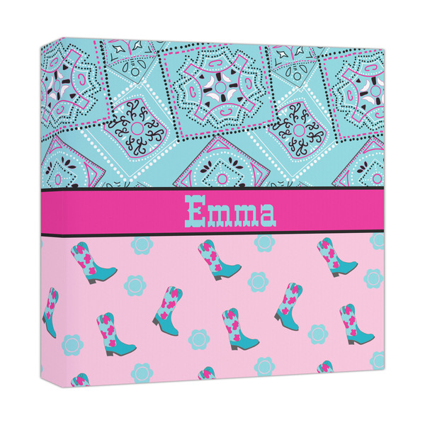 Custom Cowgirl Canvas Print - 12x12 (Personalized)