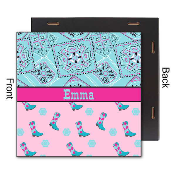 Cowgirl 12x12 Wood Print - Front & Back View