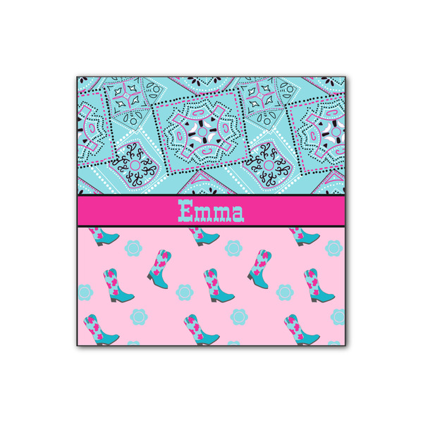 Custom Cowgirl Wood Print - 12x12 (Personalized)