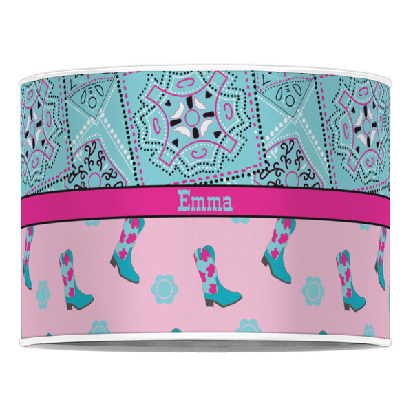 Cowgirl 16" Drum Lampshade - FRONT (Poly Film)