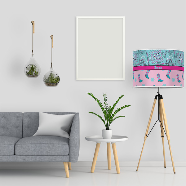 Cowgirl 16" Drum Lampshade - LIFESTYLE