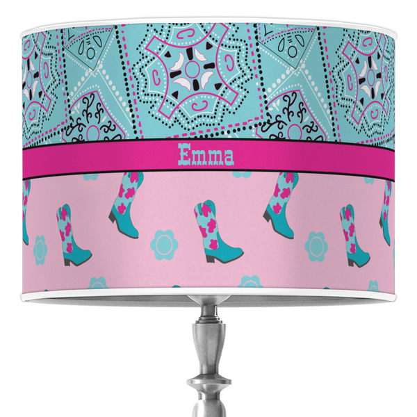 Custom Cowgirl Drum Lamp Shade (Personalized)