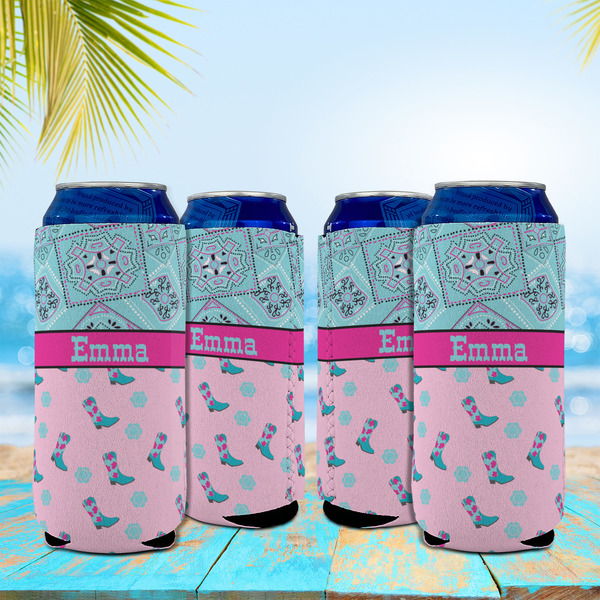 Cowgirl 16oz Can Sleeve - Set of 4 - LIFESTYLE