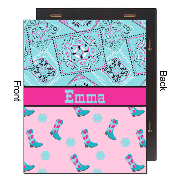 Cowgirl 16x20 Wood Print - Front & Back View