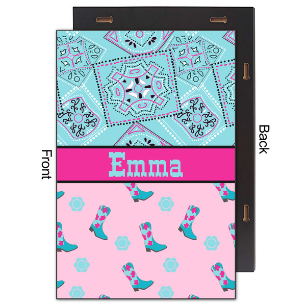 Cowgirl 20x30 Wood Print - Front & Back View