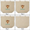 Cowgirl 3 Reusable Cotton Grocery Bags - Front & Back View