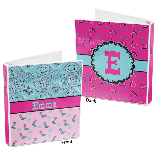 Cowgirl 3-Ring Binder Front and Back