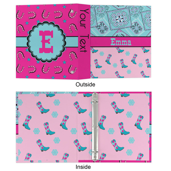 Cowgirl 3 Ring Binders - Full Wrap - 1" - APPROVAL