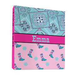 Cowgirl 3 Ring Binder - Full Wrap - 1" (Personalized)