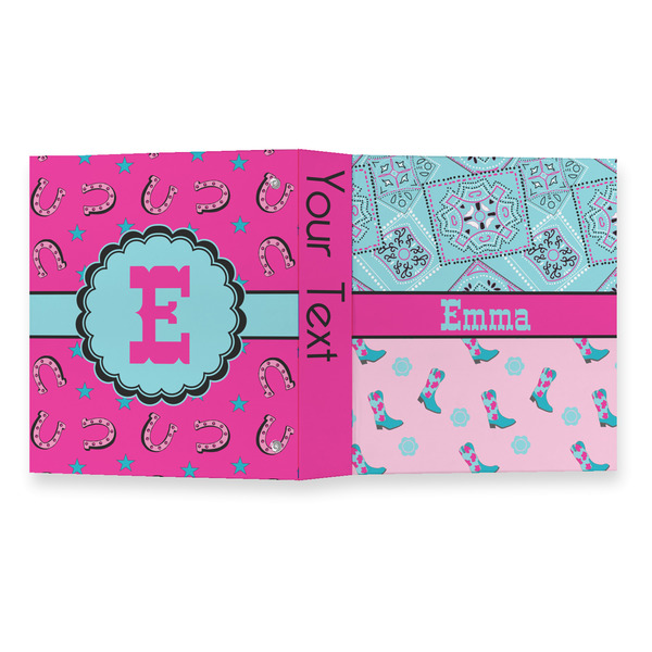 Cowgirl 3 Ring Binders - Full Wrap - 1" - OPEN OUTSIDE