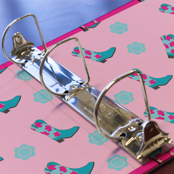 Cowgirl 3 Ring Binders - Full Wrap - 2" - DETAIL