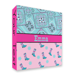 Cowgirl 3 Ring Binder - Full Wrap - 2" (Personalized)