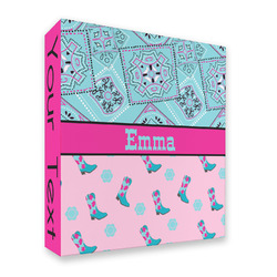 Cowgirl 3 Ring Binder - Full Wrap (Personalized)