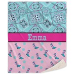 Cowgirl Sherpa Throw Blanket (Personalized)