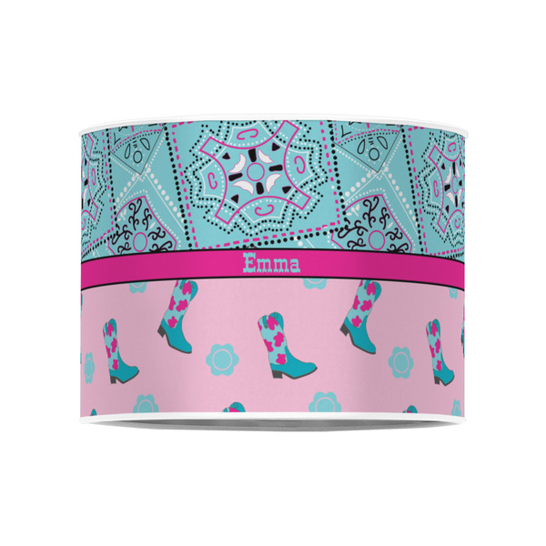 Cowgirl 8" Drum Lampshade - FRONT (Poly Film)