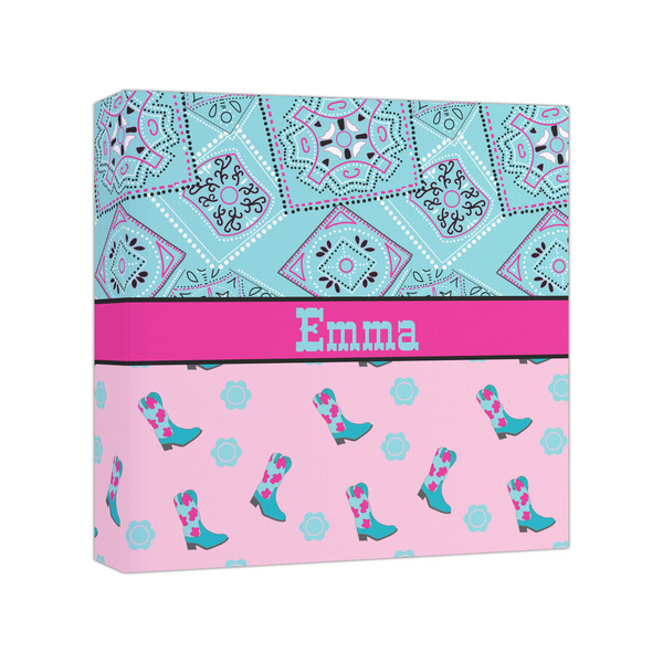 Custom Cowgirl Canvas Print - 8x8 (Personalized)