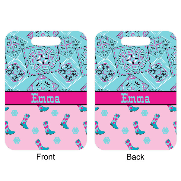 Cowgirl Aluminum Luggage Tag (Front + Back)