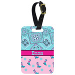 Cowgirl Metal Luggage Tag w/ Name or Text