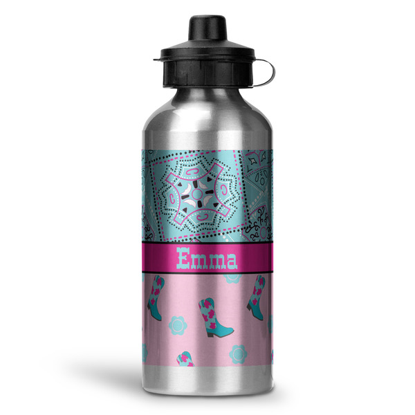 Custom Cowgirl Water Bottle - Aluminum - 20 oz (Personalized)
