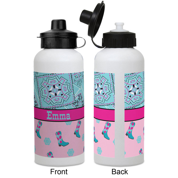 Cowgirl Aluminum Water Bottle - White APPROVAL