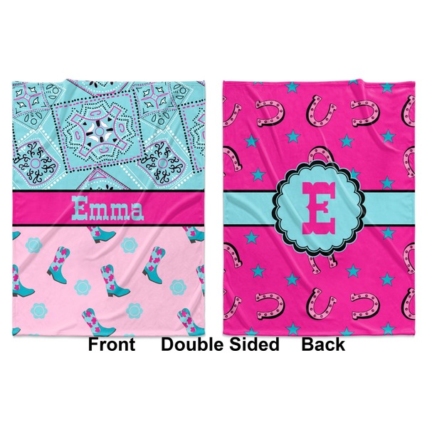 Cowgirl Baby Blanket (Double Sided - Printed Front and Back)