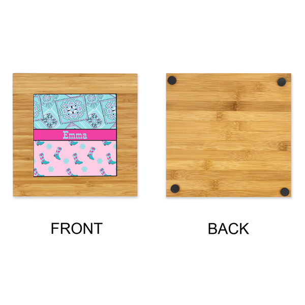 Cowgirl Bamboo Trivet with 6" Tile - APPROVAL