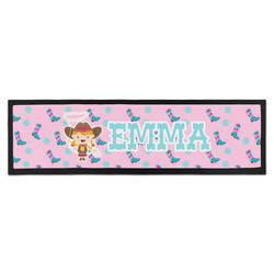 Cowgirl Bar Mat - Large (Personalized)