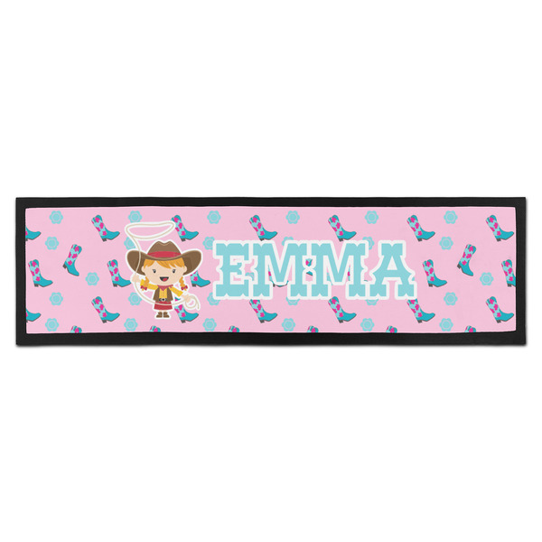Custom Cowgirl Bar Mat - Large (Personalized)